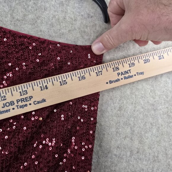 Red Sequin One Shoulder Dress XL - Picture 7 of 7